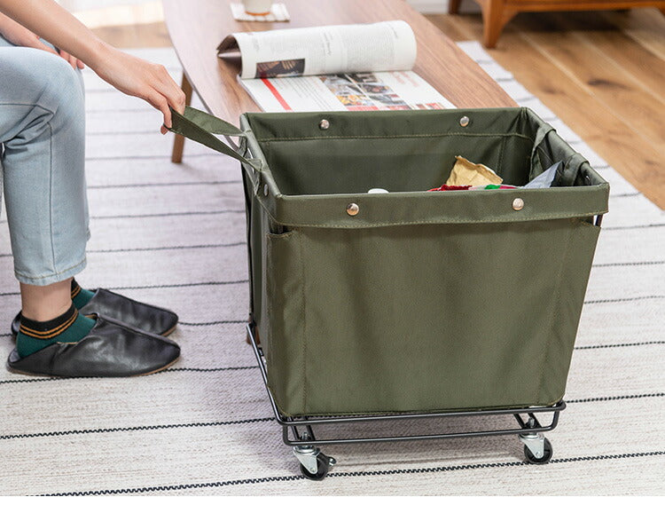 バスケットワゴン キャスター付き 収納 収納家具 ランドリーボックス 小物入れ 小物収納 一人暮らし 収納ボックス おしゃれ 北欧 片付け 模様替え かご 収納かご(代引不可)