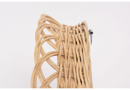 ラタンミラー ミラー 鏡 姿見 壁掛け ウォールミラー 丸型 円型 ラタン 籐 シンプル おしゃれ ナチュラル インテリア 省スペース 新生活 一人暮らし(代引不可)