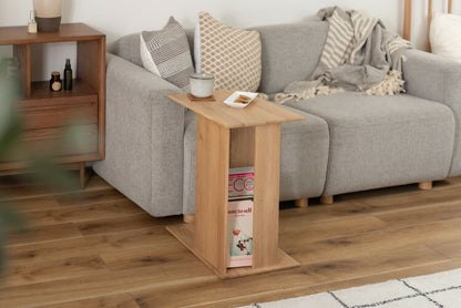 サイドテーブル 木製サイドテーブル ナイトテーブル おしゃれ オーク 無垢材 ナチュラル 天然木 北欧 モダン シンプル 収納 マガジンラック 寝室 ソファサイド ベッドサイド(代引不可)