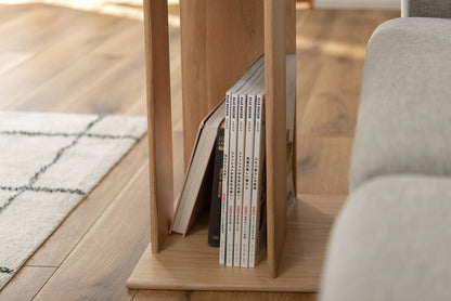 サイドテーブル 木製サイドテーブル ナイトテーブル おしゃれ オーク 無垢材 ナチュラル 天然木 北欧 モダン シンプル 収納 マガジンラック 寝室 ソファサイド ベッドサイド(代引不可)