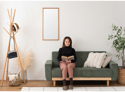 ウォールミラー MTK-310 東谷 ウォールミラー ミラー 鏡 かがみ 壁 壁掛け 壁掛けミラー 姿見 長方形 80×40 40×80 木製 天然木 オーク ドレッサー 玄関 リビング 飛散防止 ナチュラル ベージュ(代引不可)