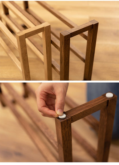 スリッパラック スリッパ 玄関 エントランス 天然木 オーク オーク無垢材 ナチュラル ブラウン シンプル モダン おしゃれ コンパクト 省スペース 無垢材 北欧 4足収納(代引不可)