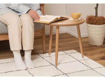 サイドテーブル 幅45cm 3本脚 円形 ラウンド ネストテーブル テーブル コンパクト 省スペース シンプル ナチュラル 北欧 かわいい おしゃれ 丸型 ラウンド 木製 天然木 一人暮らし ソファ(代引不可)