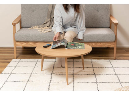 サイドテーブル 幅70cm 3本脚 円形 ラウンド ネストテーブル テーブル コンパクト シンプル ナチュラル 北欧 かわいい おしゃれ 丸型 ラウンド 木製 天然木 一人暮らし ソファ(代引不可)