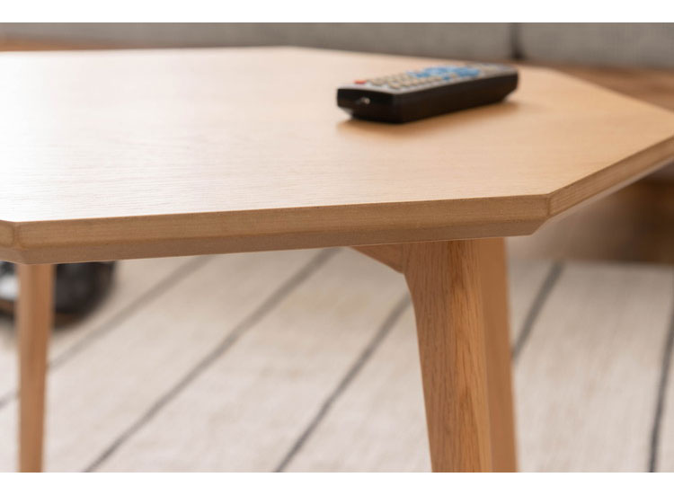 オクタゴンテーブル 幅60cm 8角形 天然木 木製 木目調 センターテーブル リビングテーブル テーブル 北欧 おしゃれ シンプル かわいい 新生活 ソファ 座椅子 一人暮らし(代引不可)