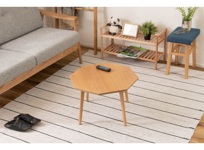 オクタゴンテーブル 幅60cm 8角形 天然木 木製 木目調 センターテーブル リビングテーブル テーブル 北欧 おしゃれ シンプル かわいい 新生活 ソファ 座椅子 一人暮らし(代引不可)