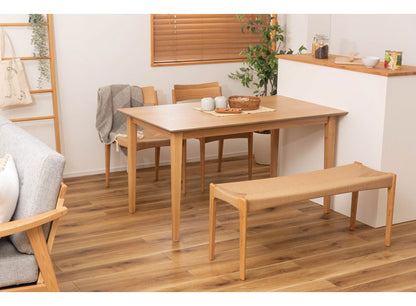 ダイニングテーブル 幅135cm 4人掛け 長方形 4人用 テーブル 食卓 北欧 おしゃれ シンプル ナチュラル 木製 天然木 省スペース かわいい 木目調 新生活(代引不可)