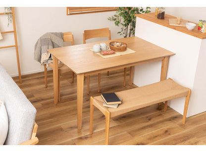 ダイニングテーブル 幅135cm 4人掛け 長方形 4人用 テーブル 食卓 北欧 おしゃれ シンプル ナチュラル 木製 天然木 省スペース かわいい 木目調 新生活(代引不可)