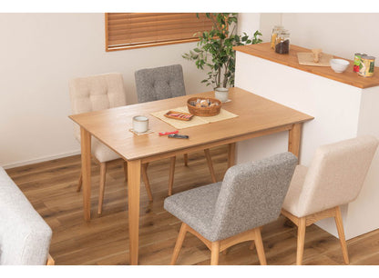 ダイニングテーブル 幅135cm 4人掛け 長方形 4人用 テーブル 食卓 北欧 おしゃれ シンプル ナチュラル 木製 天然木 省スペース かわいい 木目調 新生活(代引不可)
