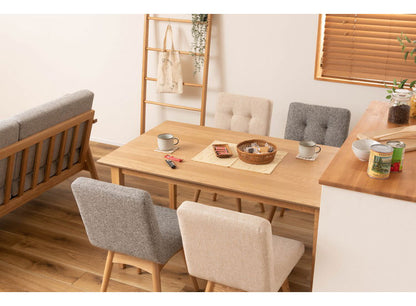 ダイニングテーブル 幅135cm 4人掛け 長方形 4人用 テーブル 食卓 北欧 おしゃれ シンプル ナチュラル 木製 天然木 省スペース かわいい 木目調 新生活(代引不可)