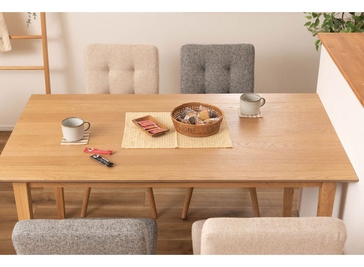 ダイニングテーブル 幅150cm 4人掛け 長方形 4人用 ゆったり テーブル 食卓 北欧 おしゃれ シンプル ナチュラル 木製 天然木 省スペース かわいい 木目調 新生活(代引不可)