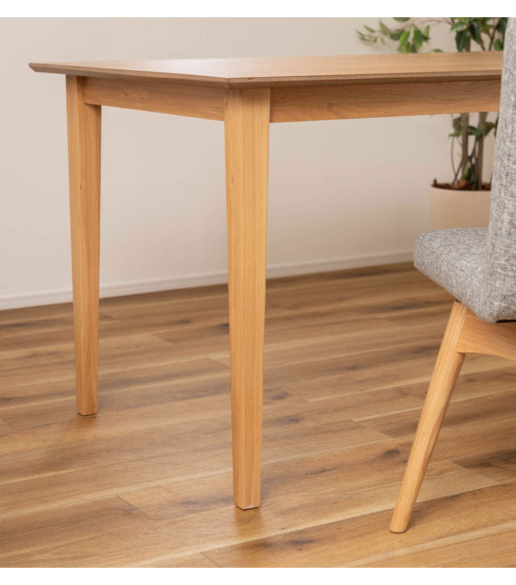 ダイニングテーブル 幅150cm 4人掛け 長方形 4人用 ゆったり テーブル 食卓 北欧 おしゃれ シンプル ナチュラル 木製 天然木 省スペース かわいい 木目調 新生活(代引不可)