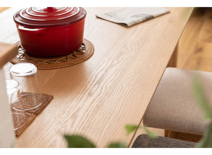 ダイニングテーブル 幅150cm 4人掛け 長方形 4人用 ゆったり テーブル 食卓 北欧 おしゃれ シンプル ナチュラル 木製 天然木 省スペース かわいい 木目調 新生活(代引不可)