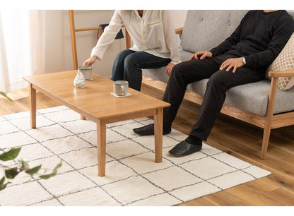 リビングテーブル 幅110cm センターテーブル テーブル おしゃれ 北欧 シンプル ナチュラル 木製 天然木 一人暮らし 食卓 ソファ 座椅子 新生活(代引不可)