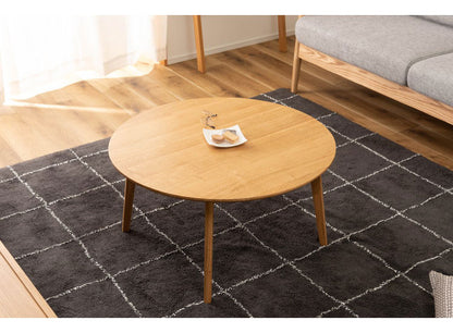 ラウンドテーブル 円形テーブル 丸型 幅75cm 木製 天然木 センターテーブル リビングテーブル テーブル 北欧 シンプル おしゃれ ラウンド 丸型 ソファ 座椅子 一人暮らし 新生活(代引不可)