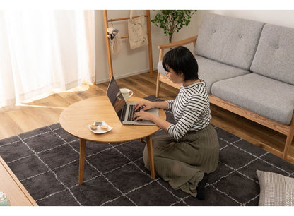 ラウンドテーブル 円形テーブル 丸型 幅75cm 木製 天然木 センターテーブル リビングテーブル テーブル 北欧 シンプル おしゃれ ラウンド 丸型 ソファ 座椅子 一人暮らし 新生活(代引不可)