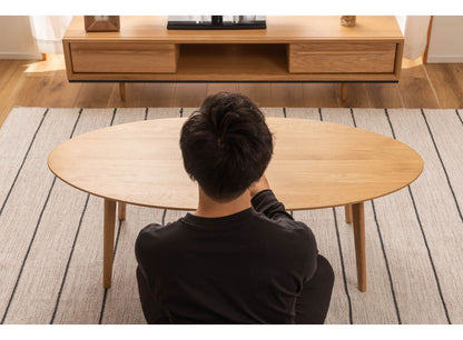 センターテーブル 幅120cm 楕円形 リビングテーブル 北欧 おしゃれ シンプル コンパクト 木製 天然木 楕円型 スタイリッシュ リビング 一人暮らし ソファ 座椅子(代引不可)