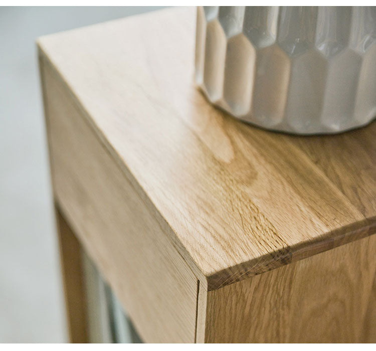 サイドチェスト ベッドサイド ソファサイド チェスト ナイトテーブル 収納 引き出し シンプル 北欧 おしゃれ かわいい ブックスタンド コンパクト 木製 天然木 見せる収納 隠す収納(代引不可)