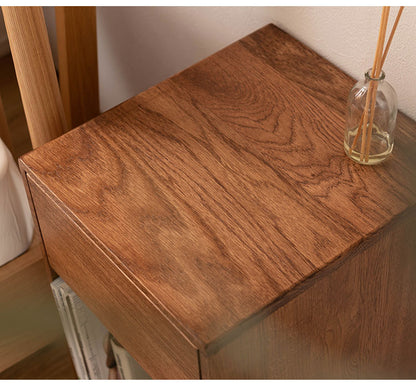 サイドチェスト ベッドサイド ソファサイド チェスト ナイトテーブル 収納 引き出し シンプル 北欧 おしゃれ かわいい ブックスタンド コンパクト 木製 天然木 見せる収納 隠す収納(代引不可)