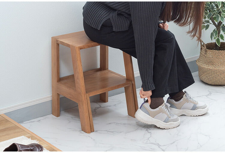ステップ台 MTK-350 東谷 ステップ台 踏み台 ディスプレイ ナチュラル シンプル 木製 天然木 おしゃれ スツール サイドテーブル 収納 玄関 リビング ダイニング コンパクト 小さい(代引不可)