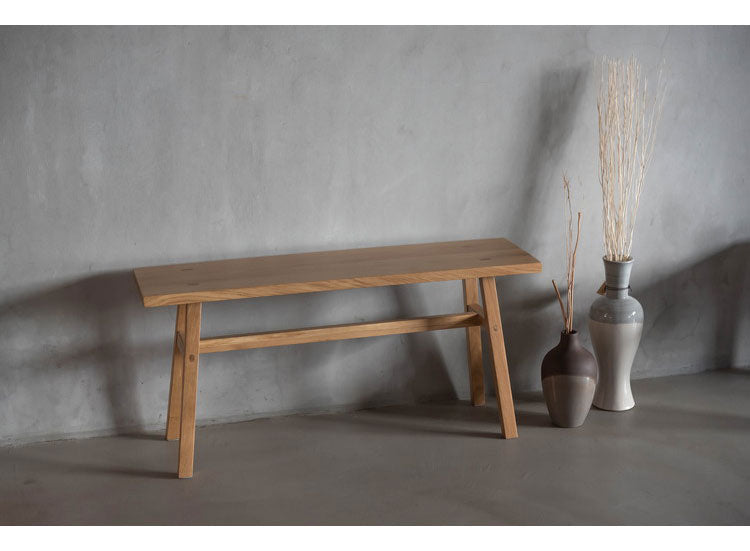 ベンチ 幅90cm 天然木 木製 椅子 チェア 腰掛け 北欧 シンプル おしゃれ かわいい ナチュラル フラット 玄関 ディスプレイ グリーン オブジェ 北欧(代引不可)