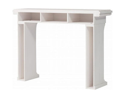 マントルピース コンソール 暖炉 飾り棚 アンティーク調 木製 天然木 幅100cm ディスプレイラック インテリア ラック 棚 壁面装飾 花台 シャビーシック レトロ ブラウン ホワイト(代引不可)