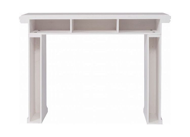 マントルピース コンソール 暖炉 飾り棚 アンティーク調 木製 天然木 幅100cm ディスプレイラック インテリア ラック 棚 壁面装飾 花台 シャビーシック レトロ ブラウン ホワイト(代引不可)