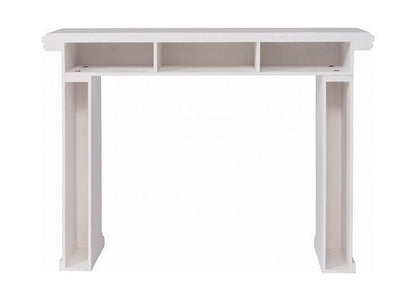 マントルピース コンソール 暖炉 飾り棚 アンティーク調 木製 天然木 幅100cm ディスプレイラック インテリア ラック 棚 壁面装飾 花台 シャビーシック レトロ ブラウン ホワイト(代引不可)