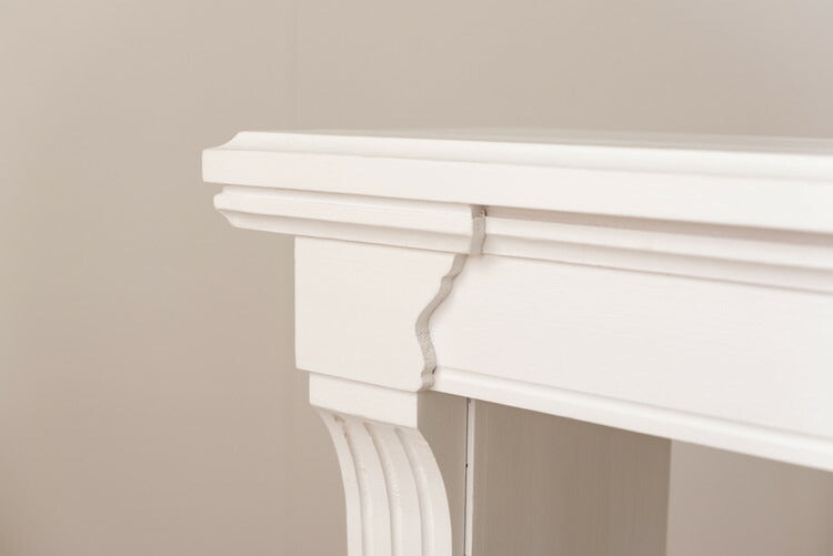 マントルピース コンソール 暖炉 飾り棚 アンティーク調 木製 天然木 幅100cm ディスプレイラック インテリア ラック 棚 壁面装飾 花台 シャビーシック レトロ ブラウン ホワイト(代引不可)