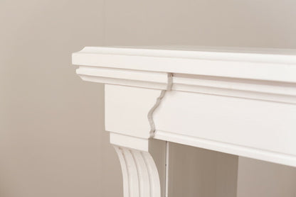 マントルピース コンソール 暖炉 飾り棚 アンティーク調 木製 天然木 幅100cm ディスプレイラック インテリア ラック 棚 壁面装飾 花台 シャビーシック レトロ ブラウン ホワイト(代引不可)