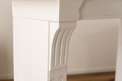 マントルピース コンソール 暖炉 飾り棚 アンティーク調 木製 天然木 幅100cm ディスプレイラック インテリア ラック 棚 壁面装飾 花台 シャビーシック レトロ ブラウン ホワイト(代引不可)