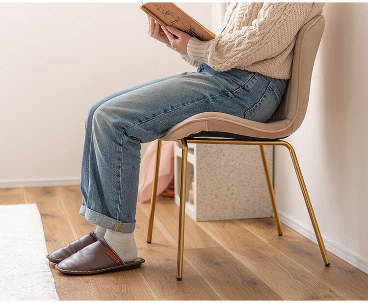 ベロア チェア シンプル かわいい 淡色 パステル おしゃれ アンティーク ゴールド ガーリー イス 椅子 いす 背もたれ 肘掛けなし アームレス アイボリー 白 ホワイト ベージュ グレー 灰(代引不可)