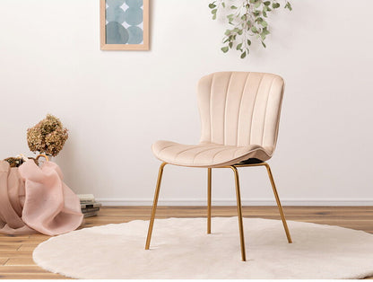 ベロア チェア シンプル かわいい 淡色 パステル おしゃれ アンティーク ゴールド ガーリー イス 椅子 いす 背もたれ 肘掛けなし アームレス アイボリー 白 ホワイト ベージュ グレー 灰(代引不可)