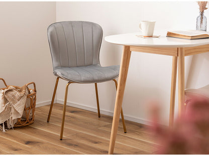 ベロア チェア シンプル かわいい 淡色 パステル おしゃれ アンティーク ゴールド ガーリー イス 椅子 いす 背もたれ 肘掛けなし アームレス アイボリー 白 ホワイト ベージュ グレー 灰(代引不可)