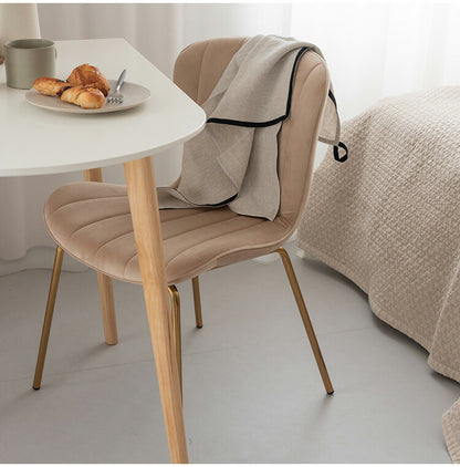 ベロア チェア シンプル かわいい 淡色 パステル おしゃれ アンティーク ゴールド ガーリー イス 椅子 いす 背もたれ 肘掛けなし アームレス アイボリー 白 ホワイト ベージュ グレー 灰(代引不可)