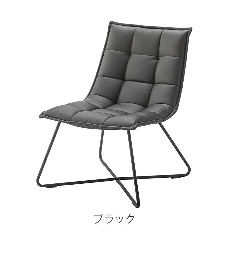 ソフトレザー レザー調 フロアチェア 椅子 イス チェア アイアン脚 レトロ カフェインテリア モダンデザイン デザイナーズ家具風 キャメル ブラウン リクライニングチェア(代引不可)