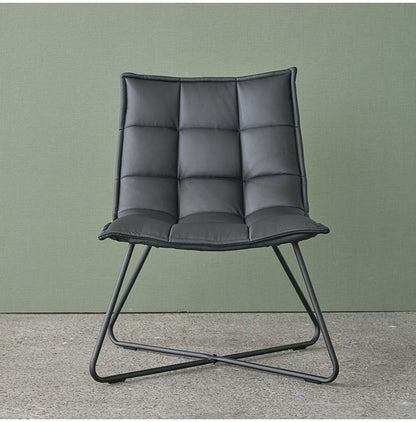 ソフトレザー レザー調 フロアチェア 椅子 イス チェア アイアン脚 レトロ カフェインテリア モダンデザイン デザイナーズ家具風 キャメル ブラウン リクライニングチェア(代引不可)