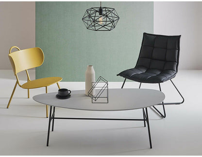 ソフトレザー レザー調 フロアチェア 椅子 イス チェア アイアン脚 レトロ カフェインテリア モダンデザイン デザイナーズ家具風 キャメル ブラウン リクライニングチェア(代引不可)