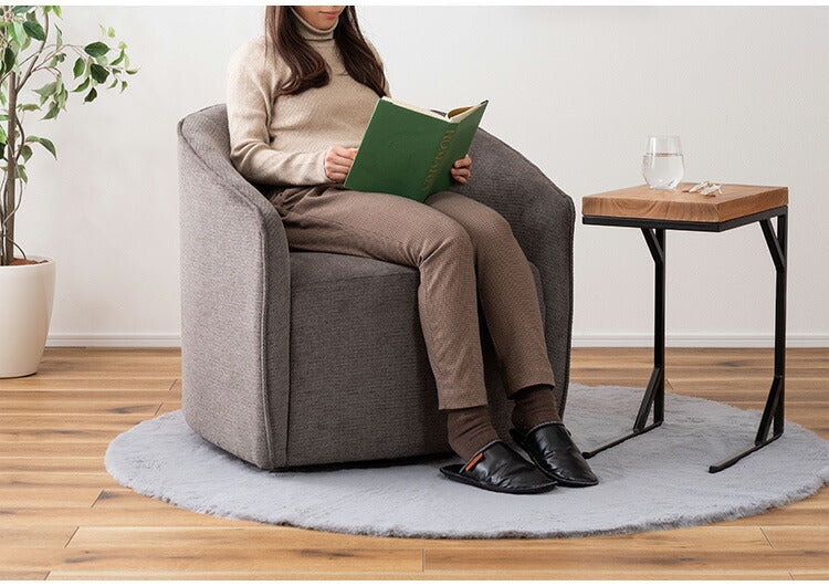 ラウンジソファ MYS-405 東谷 ソファ ソファー 1人掛け 一人掛け 回転 回転式 回転チェア 回転ソファ 回る 肘付き 肘あり アームソファ アームレスト 1人 一人 クッション 座面高43 布地 布張り(代引不可)