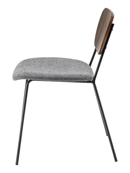 チェア ダイニングチェア チェアー 椅子 イス いす おしゃれ シンプル 北欧 木製 天然木 布地 ファブリック ベージュ グレー アームレス 肘なし 背もたれ 完成品 単品 座面高 46cm(代引不可)