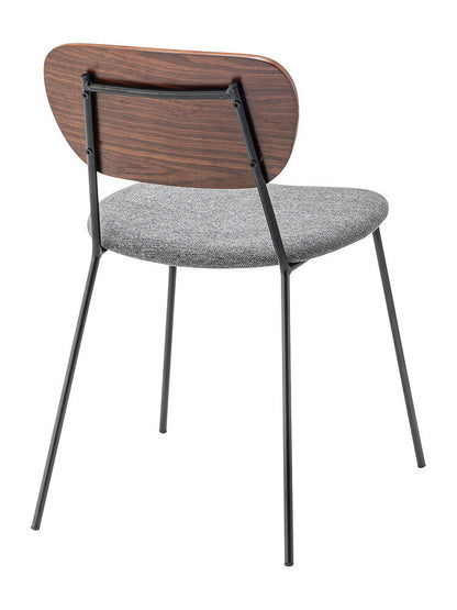 チェア ダイニングチェア チェアー 椅子 イス いす おしゃれ シンプル 北欧 木製 天然木 布地 ファブリック ベージュ グレー アームレス 肘なし 背もたれ 完成品 単品 座面高 46cm(代引不可)