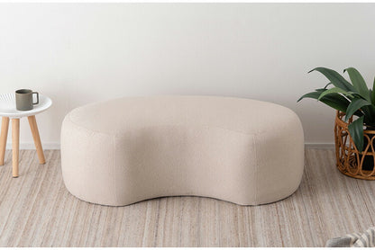 スツール MYS-606 東谷 スツール イス 椅子 チェア チェアー 腰掛け ビーンズ ビーンズ型 ベージュ シンプル モダン デザイン 個性的 無地 ファブリック 布地 リビング 寝室 おしゃれ 足置き 大きめ(代引不可)