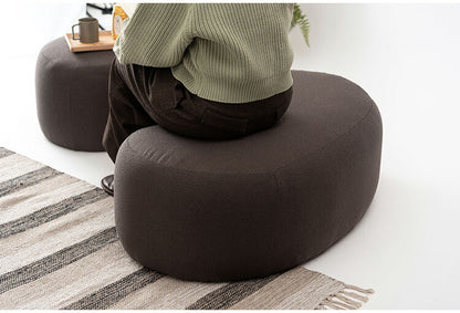 スツール MYS-606 東谷 スツール イス 椅子 チェア チェアー 腰掛け ビーンズ ビーンズ型 ベージュ シンプル モダン デザイン 個性的 無地 ファブリック 布地 リビング 寝室 おしゃれ 足置き 大きめ(代引不可)