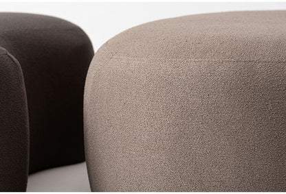 スツール MYS-606 東谷 スツール イス 椅子 チェア チェアー 腰掛け ビーンズ ビーンズ型 ベージュ シンプル モダン デザイン 個性的 無地 ファブリック 布地 リビング 寝室 おしゃれ 足置き 大きめ(代引不可)