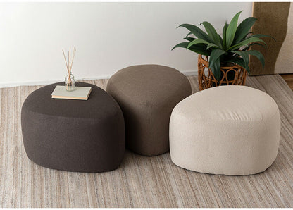 スツール MYS-607 東谷 スツール イス 椅子 チェア チェアー 腰掛け 円形 丸型 丸 円 三角 ベージュ シンプル モダン デザイン 個性的 無地 ファブリック 布地 リビング 寝室 おしゃれ 足置き(代引不可)