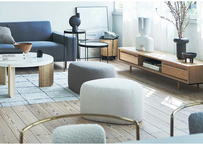 スツール MYS-607 東谷 スツール イス 椅子 チェア チェアー 腰掛け 円形 丸型 丸 円 三角 ベージュ シンプル モダン デザイン 個性的 無地 ファブリック 布地 リビング 寝室 おしゃれ 足置き(代引不可)