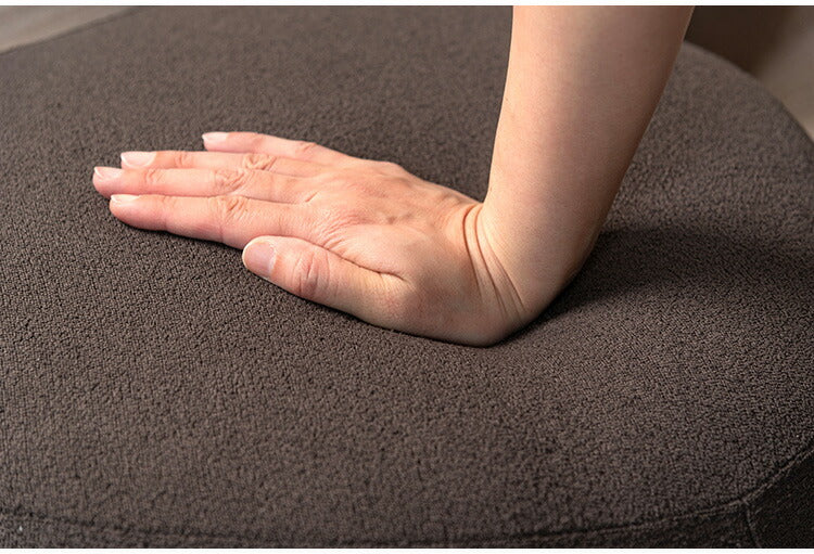 スツール MYS-607 東谷 スツール イス 椅子 チェア チェアー 腰掛け 円形 丸型 丸 円 三角 ベージュ シンプル モダン デザイン 個性的 無地 ファブリック 布地 リビング 寝室 おしゃれ 足置き(代引不可)