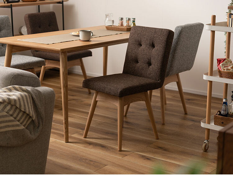 ダイニングチェア チェア 椅子 イス 回転式 座面回転 北欧 ナチュラル 天然木 ファブリック グレー ブラウン アイボリー シンプル かわいい(代引不可)