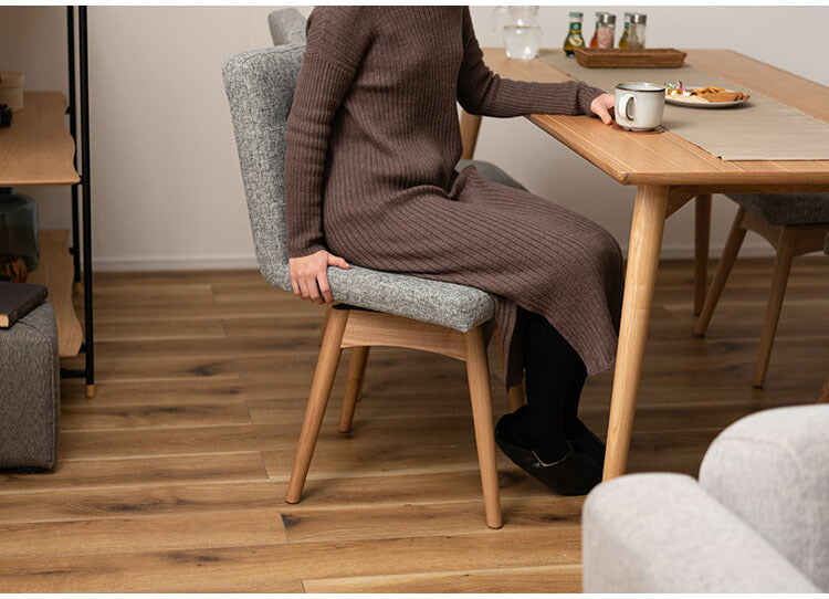 ダイニングチェア チェア 椅子 イス 回転式 座面回転 北欧 ナチュラル 天然木 ファブリック グレー ブラウン アイボリー シンプル かわいい(代引不可)