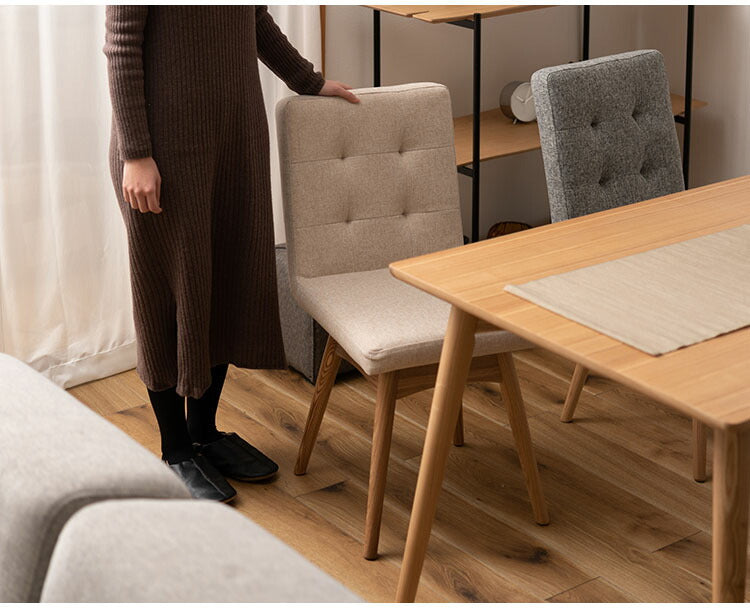 ダイニングチェア チェア 椅子 イス 回転式 座面回転 北欧 ナチュラル 天然木 ファブリック グレー ブラウン アイボリー シンプル かわいい(代引不可)